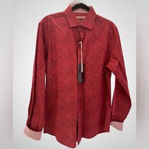 Luxury Red Paisley Dress Shirt – Consequence | NWT | Size M